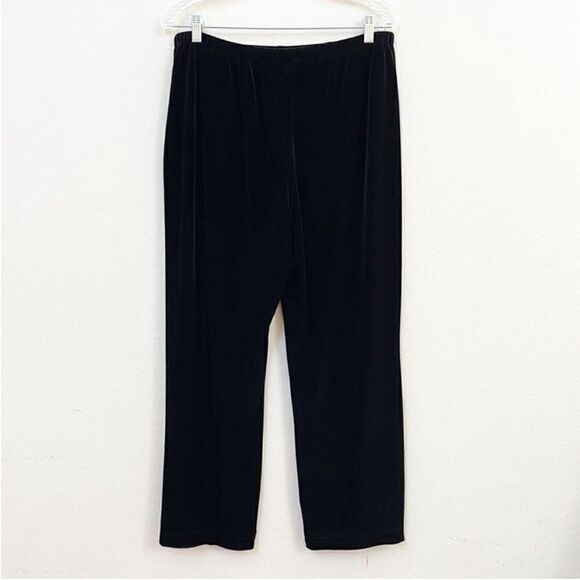 Chico’s Black Velour Straight Leg Track Pants - Picture 4 of 7
